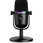 Onikuma M830 Colorful RGB USB Condenser Microphone (Black)