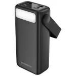 Porodo Lara 30000mAh Power Bank with Integrated Cables & Flashlight - Black
