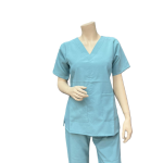 Uniform V-Neck Design Half Sleeve Kadet Blue – FZ107
