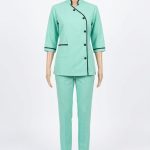 Uniform Set Women’s Mint Green with Black Contrast Trim FZ-160
