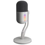 Gaming Elyx RGB Condenser Microphone with Noise Surppress Button-Porodo White